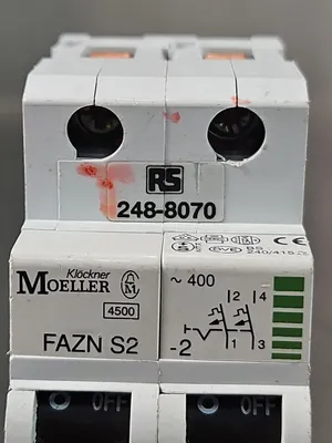 Klockner Moeller FAZN C2 -2 2 Pole Circuit Breaker loc4B9