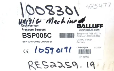 NEW BALLUFF BSP V010-GV002-D00A0B-S4 PRESSURE SENSOR BSP005C BSPV010GV002D00ABS4