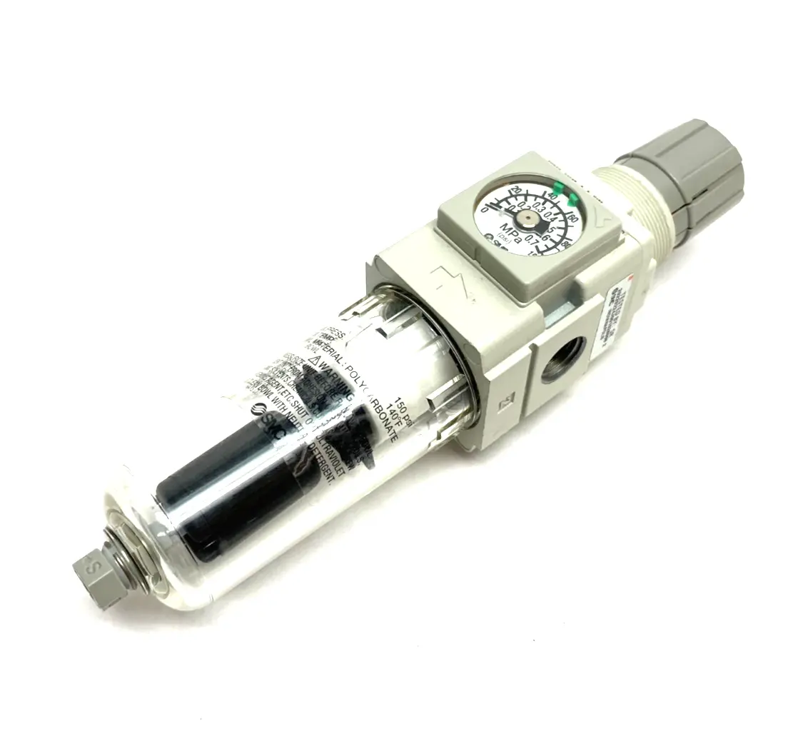 SMC AW20K-N02CE-Z-B-X406 Modular Filter Regulator, Built-in Gauge - Used