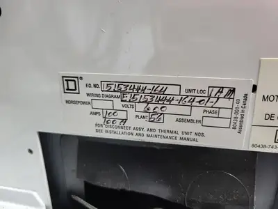 USED SQUARE D MODEL 6