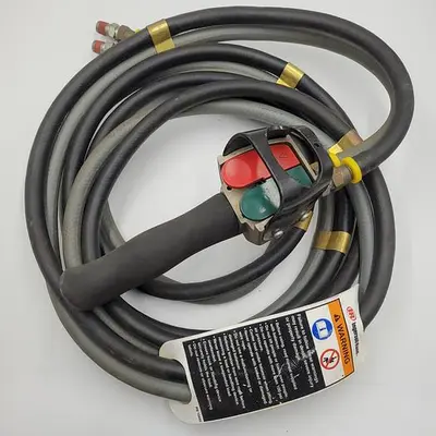 USED INGERSOLL RAND 12' INGERSOLL RAND HYDRAULIC LIFT CORD PN 10445 WITH 3/8" DIA FLEX-LOC 250# WP THERMOID 0114D54829