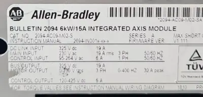 Allen Bradley 2094-AC09-M02-S Ser A Kinetix 6000 200/230V (BIN134)