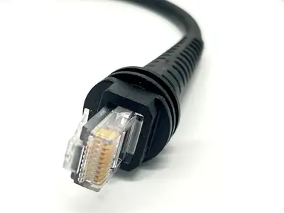 Used KEYENCE Rev. A Communication Cable for HR-100, Curled Type 3m Misc Electrical & Power Parts Michigan US | Maverick Industrial Sales #1395759