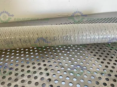 USED SANI-TECH STHT-WR-1500 84" WIRE-REINFORCED HOSE W/ 1 1/2" SANITARY FITTING