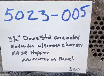 2010 DAVIS STANDARD 3.5" 30:1 air cooled extruder Extruders, Low Boy 2.6" - 3.5""" | Mark One Machinery (15)