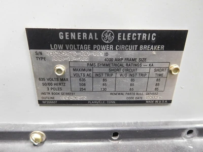 Used GE AKR-7F-100 Circuit Breakers Ohio US | Equipment Recovery Corp. #1329732