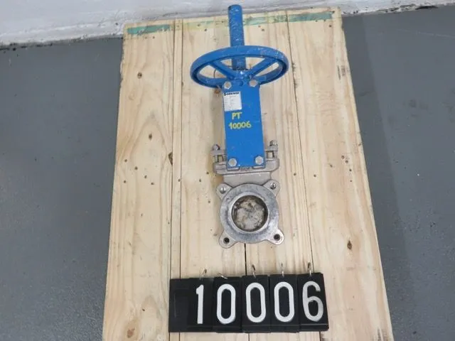 Orbinox  3"-150 knife gate valve, hand wheel operated