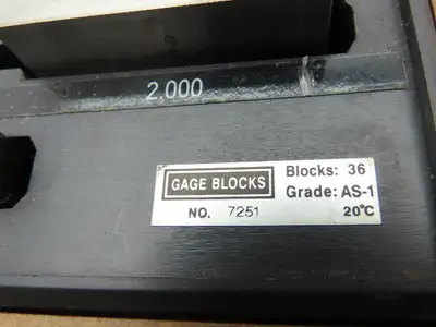 SPI 7251 Rectangular Steel Gage 36 Block Set .0500"-4.000" Grade AS-1 Complete