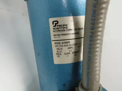 90VDC 1Hp Gearmotor w/ Warner EM 50-20 Clutch Brake 30:1 Gearbox Winch