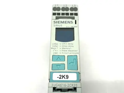 USED SIEMENS DIGITAL MONITORING RELAY 12-POL FOR 3-PHASE