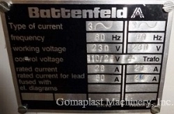40 Ton Battenfeld Silicone Injection Press, Item # 1728