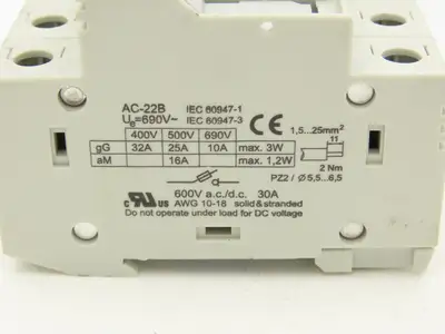 Eti VLC VLC10 Fuse Holder 32A 690V 3-Pole 10x38 Class CC Lot of 6