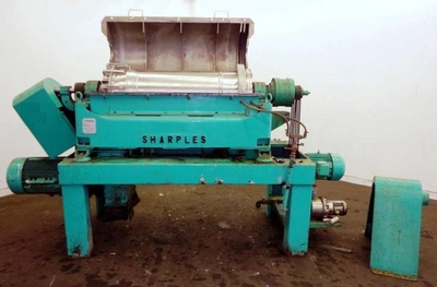 Sharples P3400 (14 x 48) tricanter centrifuge, 316SS.