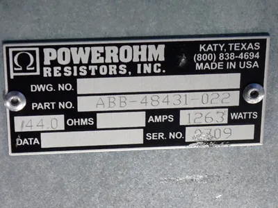 Used POWEROHM RESISTORS, INC ABB48431022 Resistors Ohio US | HGR 24 #1134648