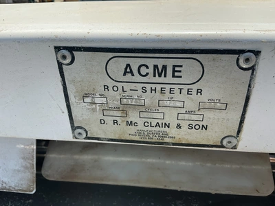 Used ACME 8 Dough Sheeters & Presses Michigan US | Miedema Asset Management Group #1307896