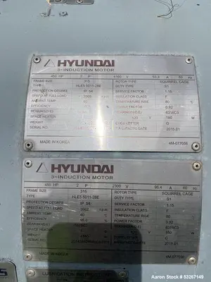 Used Howden WRVH20416526 Rotary Screw Compressor Package – 400 HP Industrial Gas Compressor