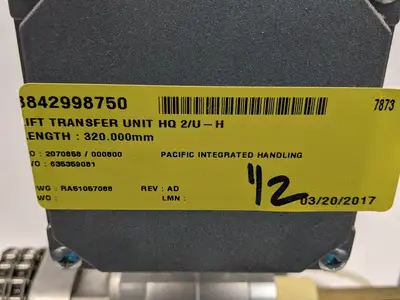 USED BOSCH REXROTH LIFT TRANSFER UNIT HQ 2/U-H 320MM
