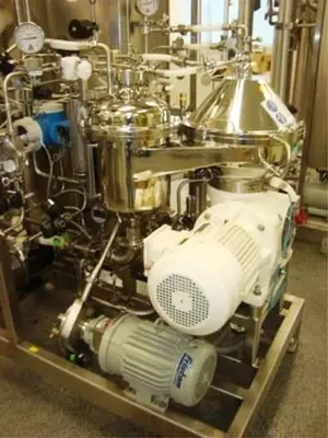 Westfalia CSC 6-06-476 hydro-hermetic clarifier skid, 316L SS.