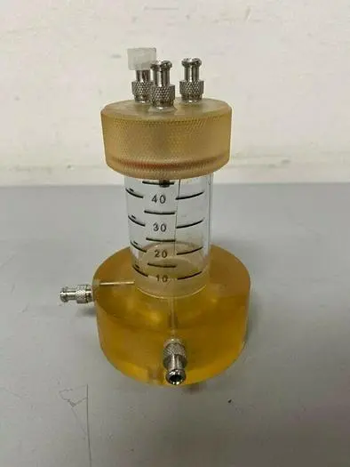 Used ACRYLIC 40ML VS1006-049 VESSEL W/ MULTIPLE .25" FITTINGS Reactors | Equipment Lab #485930