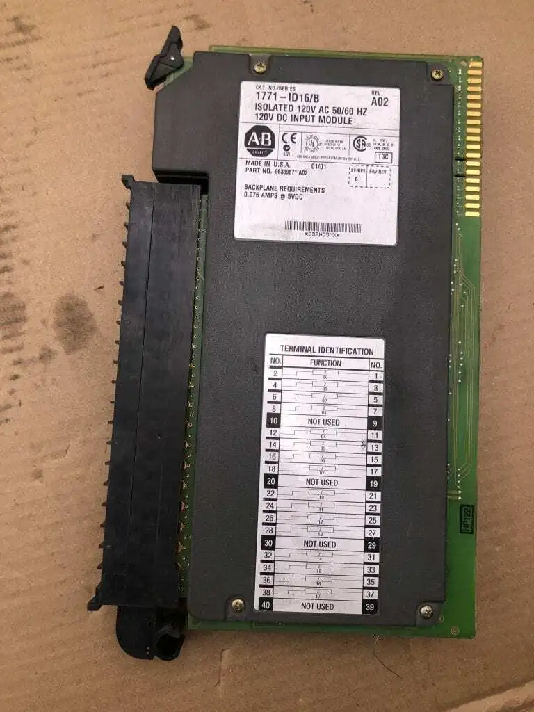 Allen-Bradley 1771-ID16/B Rev. A02 Isolated 120V AC DC Input Modules