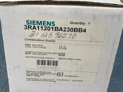 New | in-Stock SIEMENS 3RA11201BA230BB4 Starters Ohio US | HGR 24 #1312226