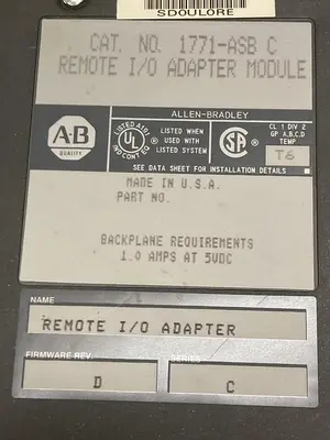 Used ALLEN-BRADLEY 1771-ASB Valves/Fittings Ohio US | Surplus Asset Holdings #1238965