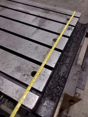 270” X 92” HEAVY DUTY T-SLOTTED SET-UP TABLE: STOCK #22996