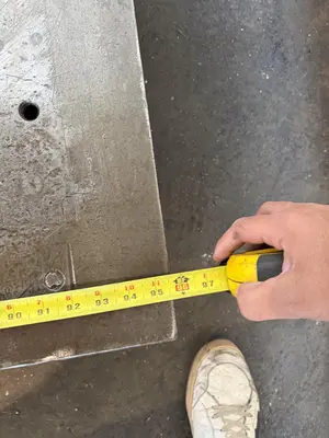 60" X 96" X 5" DRILLED & TAPPED FLOOR PLATE. STOCK # 0540626