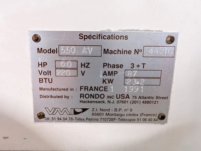 USED 1991 VMI 550AV