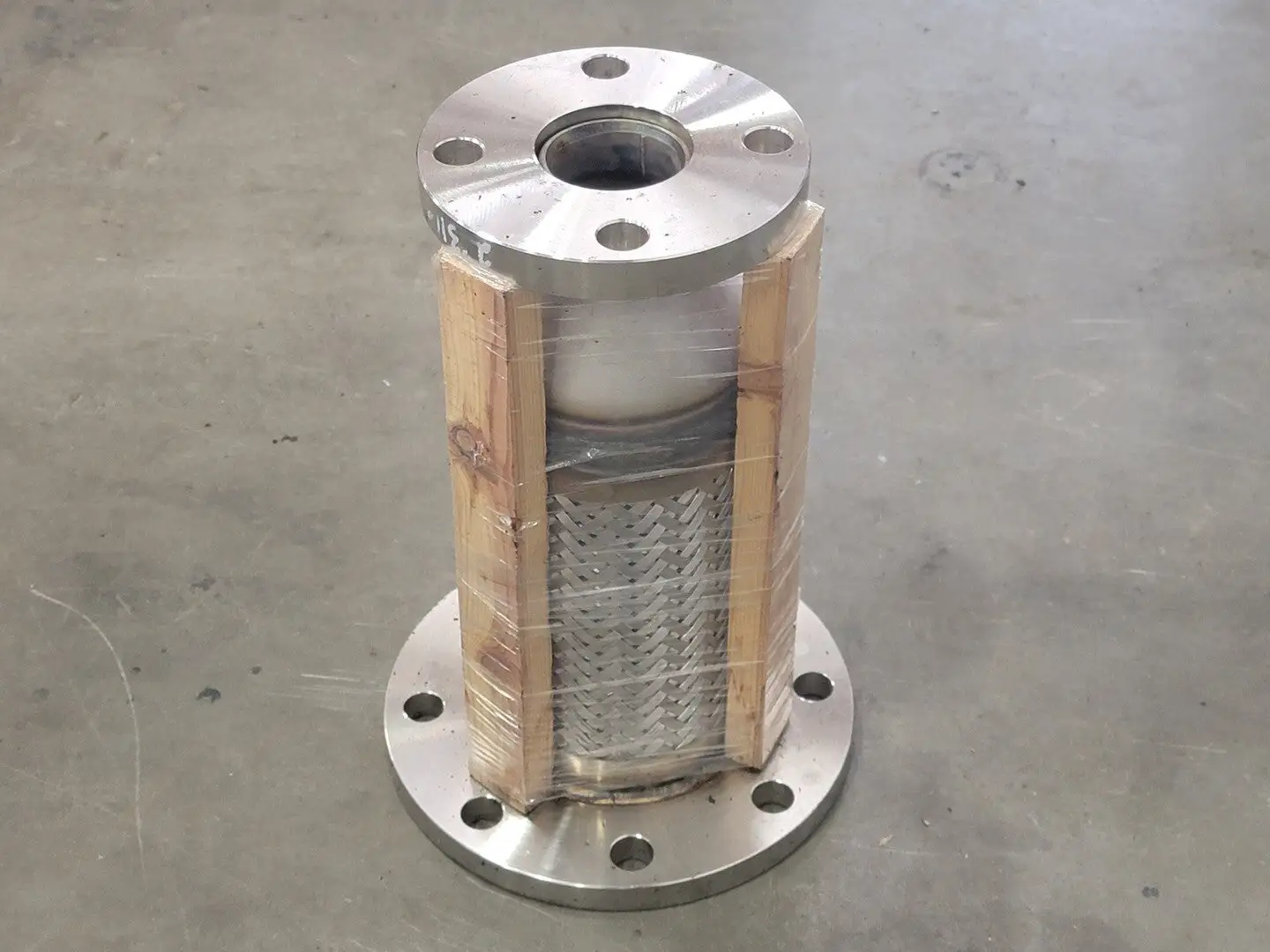 2" Stainless Steel Braided Flange X Flange Pump Connector 9" Long