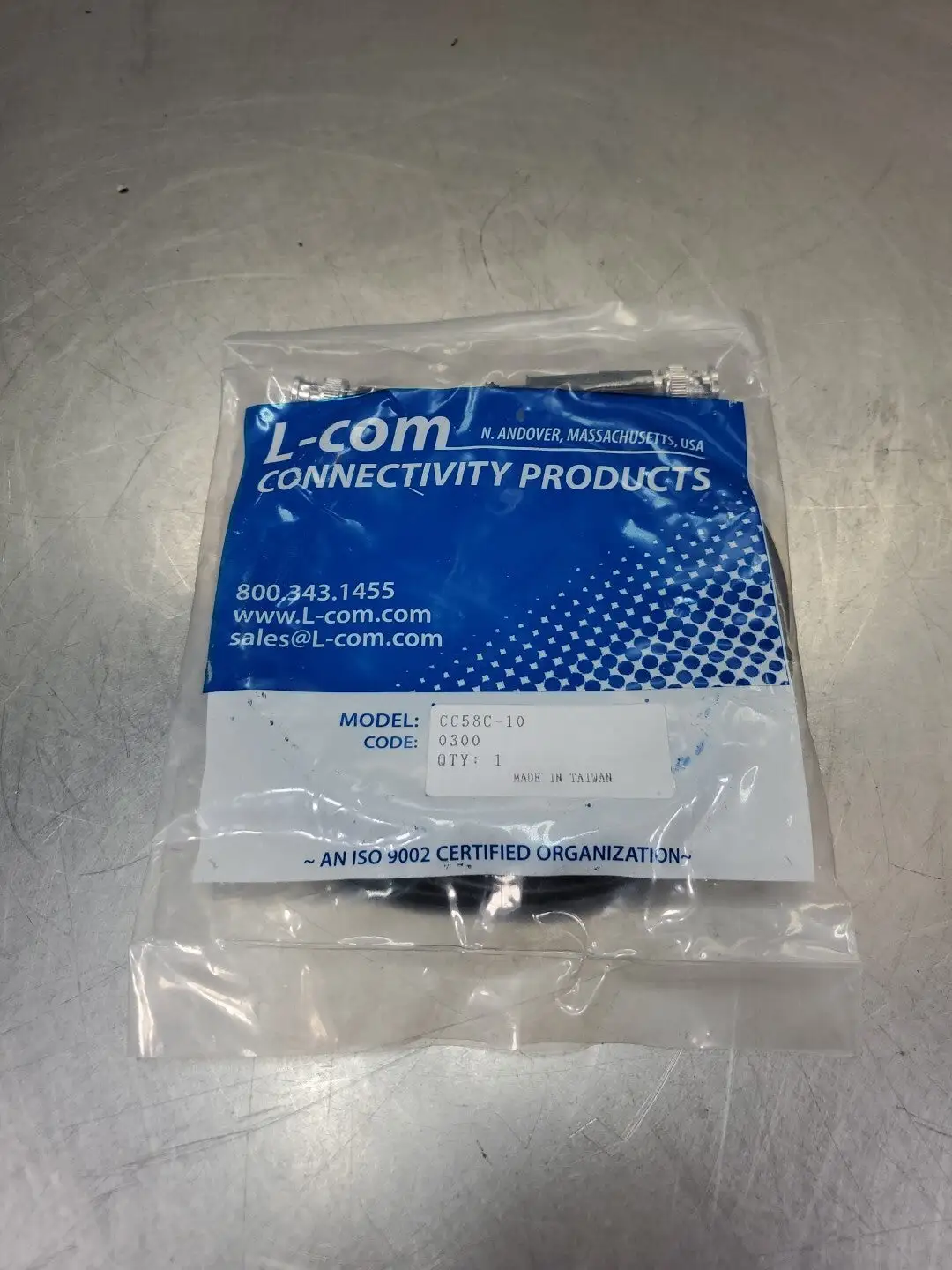 L-COM CC58C-10 BNC CABLE. 5D-15