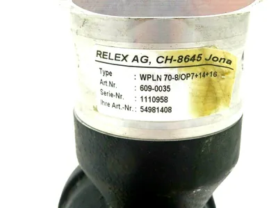 USED RELEX AG WPLN70-8/OP7+14+16 GEAR REDUCER CH-8645 WPLN708OP71416
