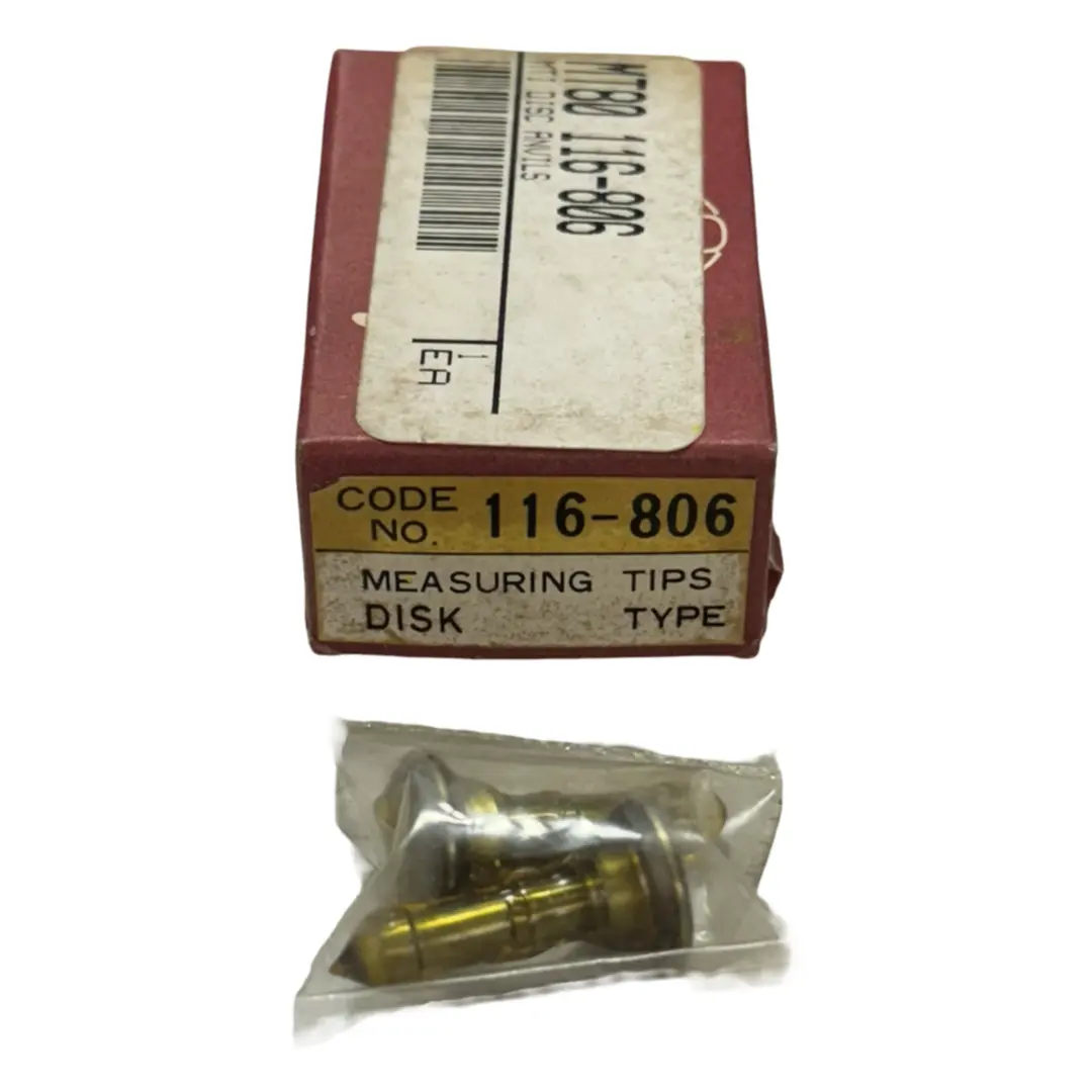 Mitutoyo 116-806 Interchangeable Anvil Set Disk for 116 Series Pana Micrometer