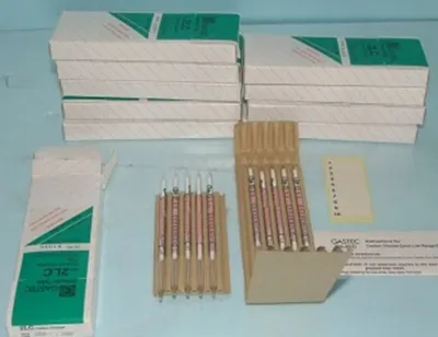 QTY. 10. GASTEC DETECTOR TUBE NO 2LC CARBON DIOXID...