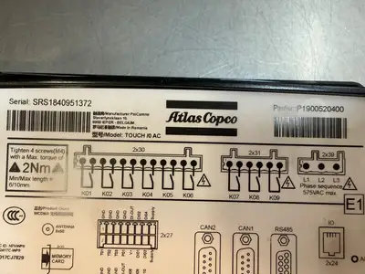 Atlas Copco 1900520400 Compressor Controller Touch /0 AC (9.3.4)
