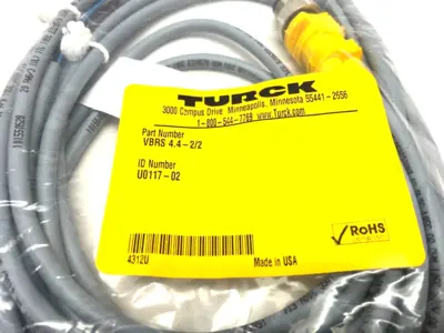 New | in-Stock Turck Splitter Junction Cordset M12 4-Pin to Dual Pigtail Bus Bars & Plugs Michigan US | Maverick Industrial Sales #1483166