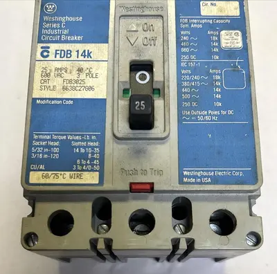 Used WESTINGHOUSE FDB3025 Miscellaneous Equipment (Electrical & Power) Ohio US | Surplus Asset Holdings #1238675
