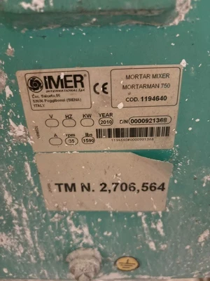 Used IMER Mortarman 750 Tooling & Accessories (Other) Texas US | Heavy Wall Consulting #1310641