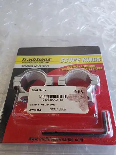 TRADITIONS SCOPE RINGS A791MA ALUMINUM