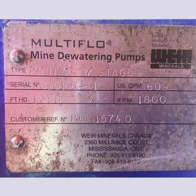 Used WEIR MULTIFLO PB11A Centrifugal Pumps British Columbia CA | Savona Equipment LTD #1352643