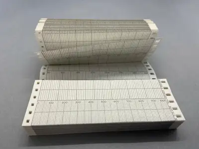 NEW GRAPHIC CONTROLS FANFOLD STRIP CHART PAPER 4-5/8" X 50'