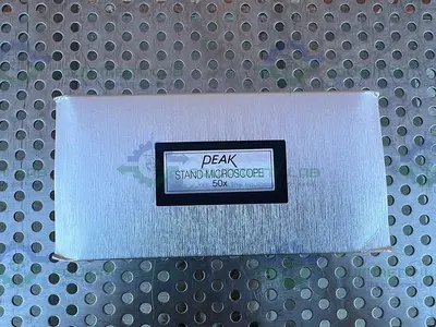 USED BETA PRECISION INDUSTRIES PEAK STAND MICROSCOPE 50X W/ ELECTRONIC RULER 40"