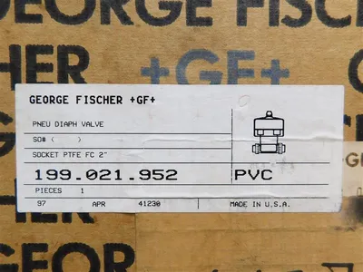2" George Fischer 199.021.952 PVC Pneumatic Diaphragm Valve Used