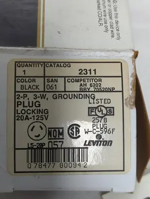 New | in-Stock LEVITON 2311 Miscellaneous Equipment (Electrical & Power) Ohio US | Surplus Asset Holdings #1412895