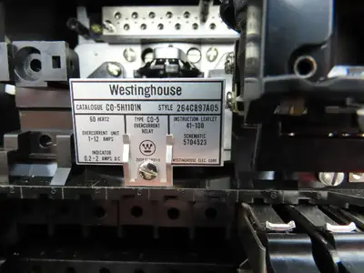 Westinghouse C0-5H1101N Overcurrent Time Delay Relay 1-12 Amp Type C0-5