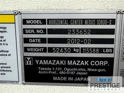 USED 2012 MAZAK HC 10800-II
