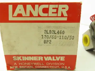 Lancer 2LB2L460 2-Way Skinner Solenoid Valve .5"NPT N.C. 0-100psi 120v Stainless