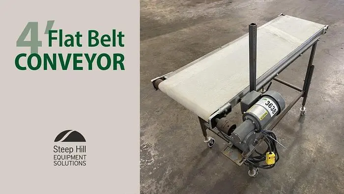 4' Flat Belt Conveyor