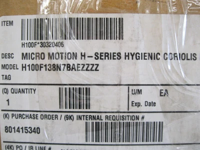 NEW Micro Motion H100 F138N7BAEZZZZ