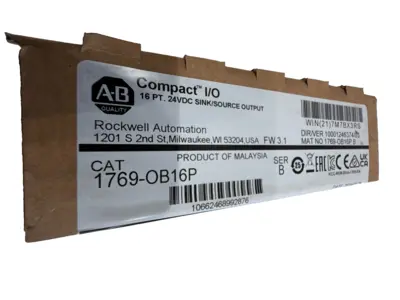 ALLEN BRADLEY 1769-OB16P OUTPUT MODULE FW3.1 SER. B 1769OB16P NEW, SURPLUS